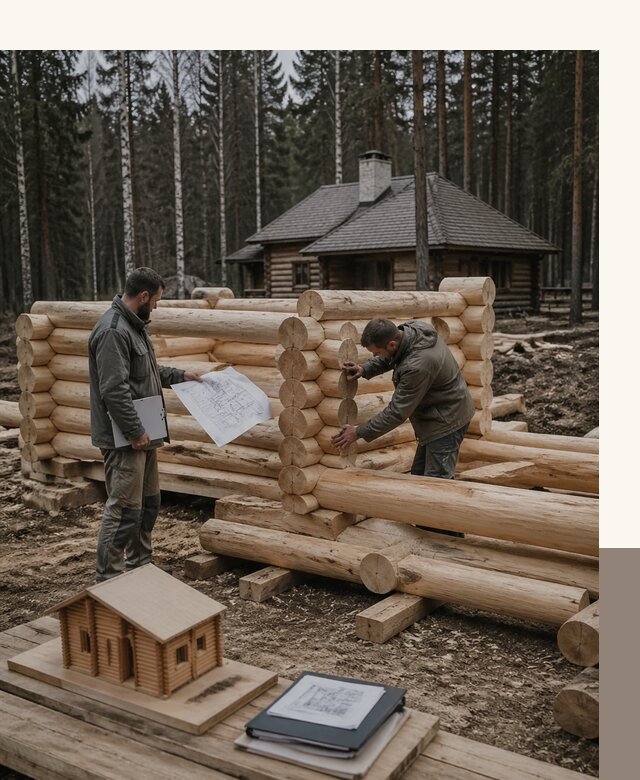 Проектирование и строительство домов из бревна в Мариинске